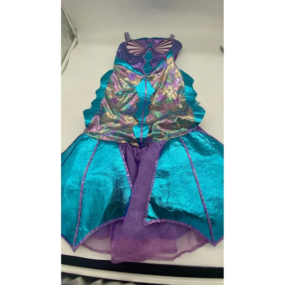 Teetot & Co Mermaid Princess Costume Dress Purple Turquoise Kids Size 3-4